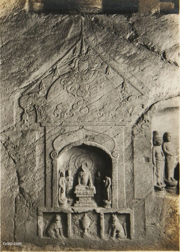 1927年河北邯郸老照片 百年前的乡堂寺石窟影像插图2