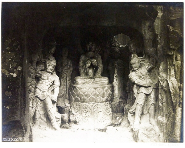 1914年四川广元 千年石窟千佛崖的昔日影像插图5 1914年四川广元 千年石窟千佛崖的昔日影像插图5