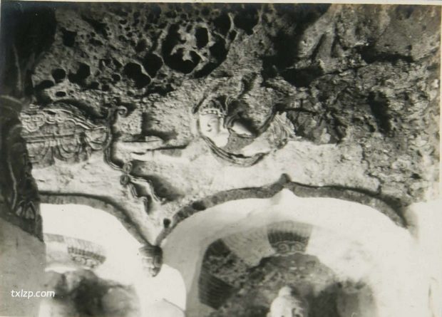 1934年锦州老照片 义县万佛堂石窟的民国影像插图5