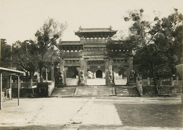 1934年沈阳老照片 奉天清昭陵内外建筑历史风貌插图2